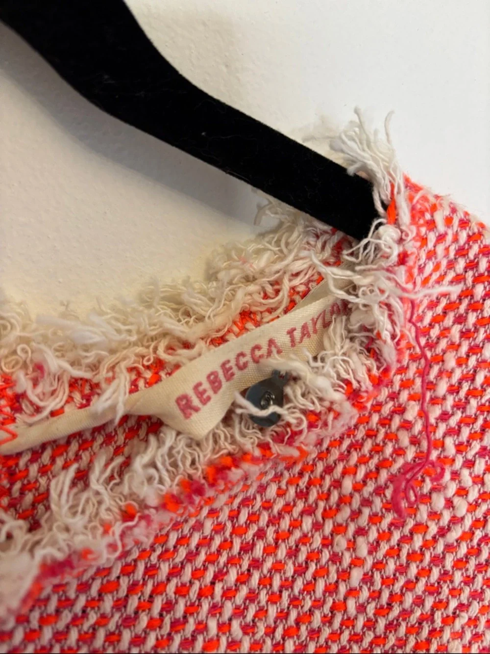 Rebecca Taylor Coral Tweed Shift Dress – Size 6 - Picture 3 of 14